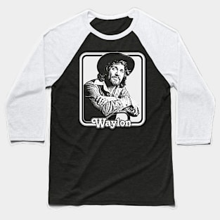 Waylon Jennings //// Retro Style Fan Design Baseball T-Shirt